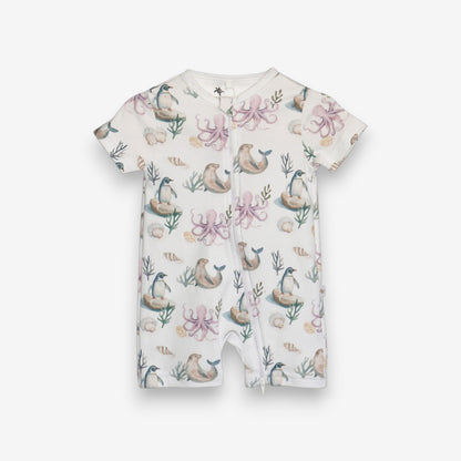 Enterito Corto 100% Algodón Pima – Pingüino y Calamar