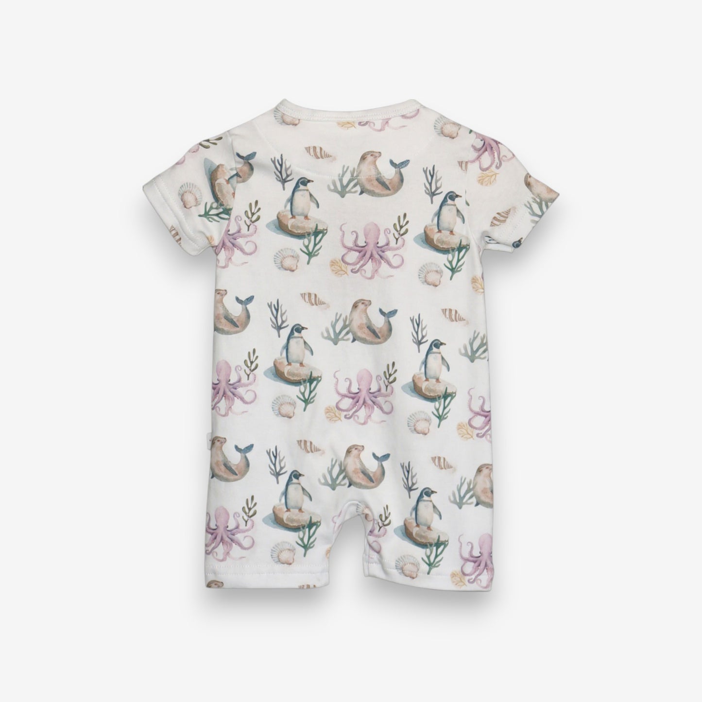 Enterito Corto 100% Algodón Pima – Pingüino y Calamar