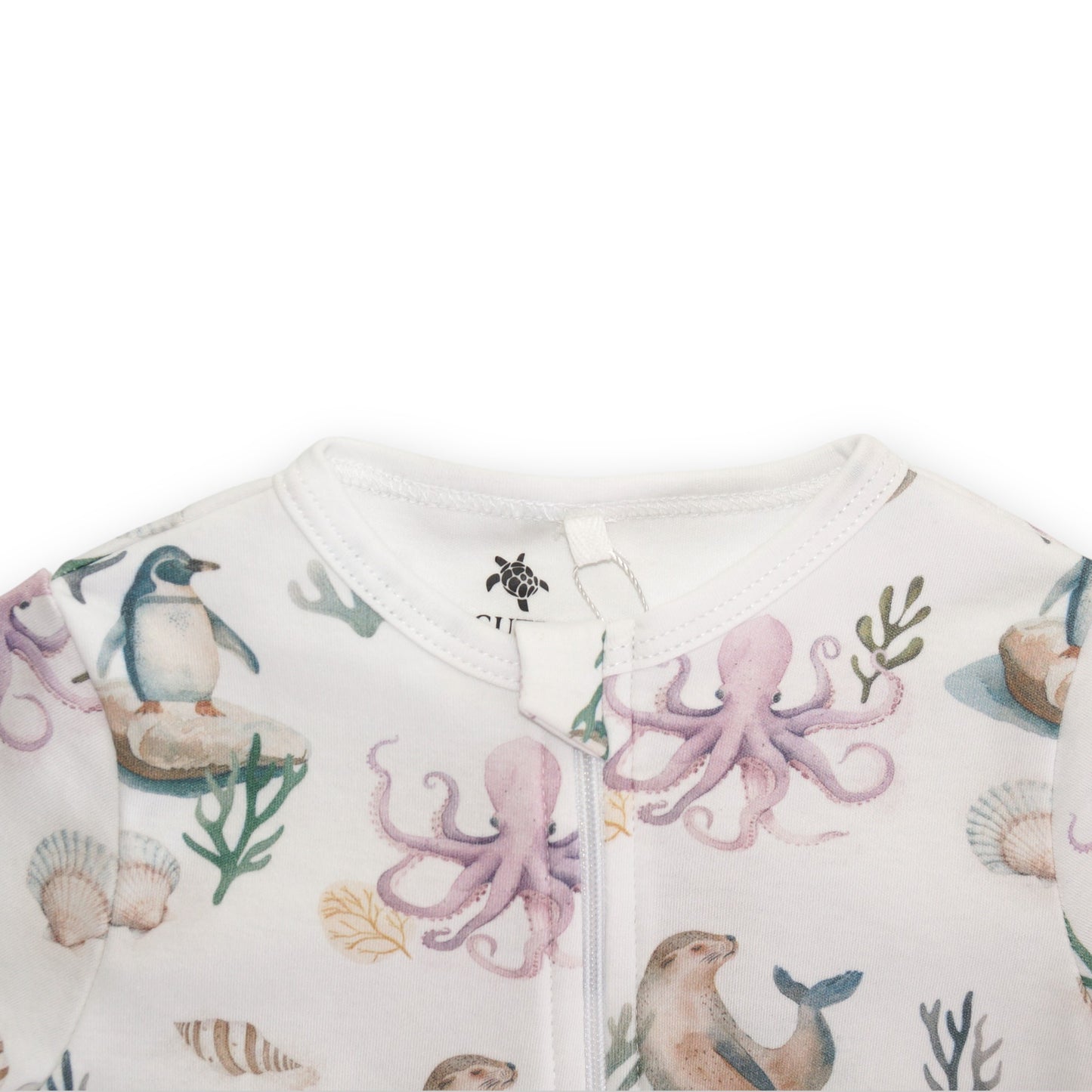 Enterito Corto 100% Algodón Pima – Pingüino y Calamar