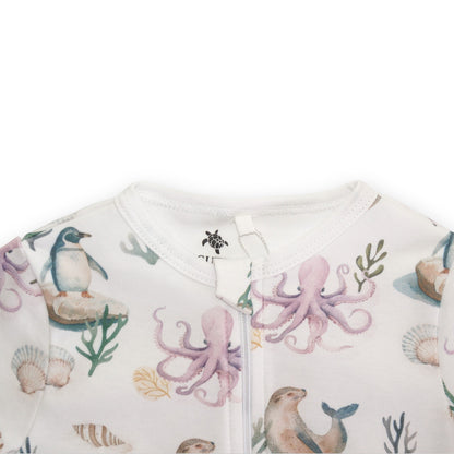 Enterito Corto 100% Algodón Pima – Pingüino y Calamar