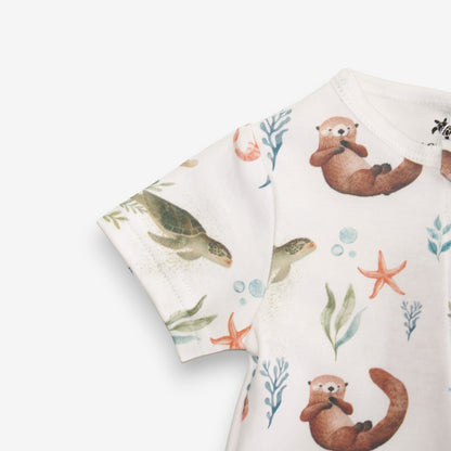 Enterito Corto 100% Algodón Pima – Tortuga y Chungungo