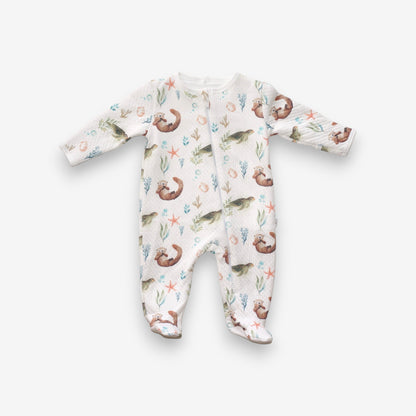 Enterito Largo Bebe Acolchado Jacquard – Tortuga y Chungungo