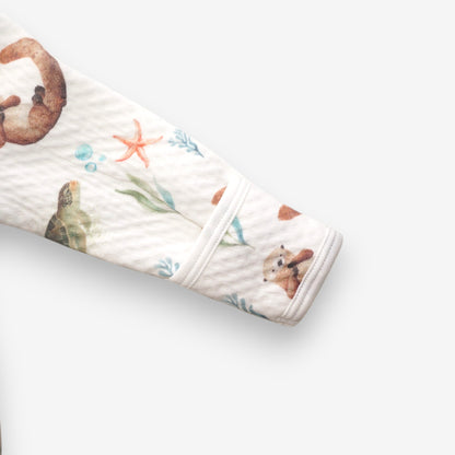 Enterito Largo Bebe Acolchado Jacquard – Tortuga y Chungungo
