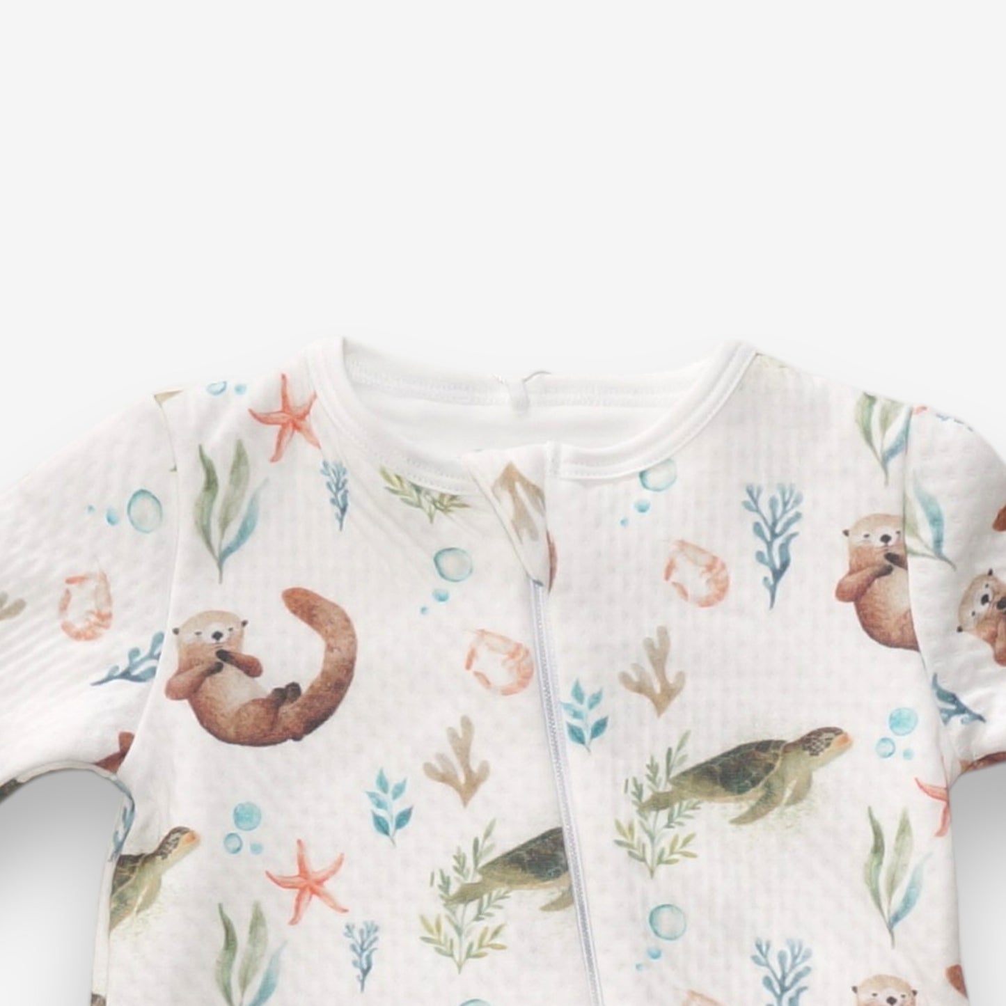 Enterito Largo Bebe Acolchado Jacquard – Tortuga y Chungungo