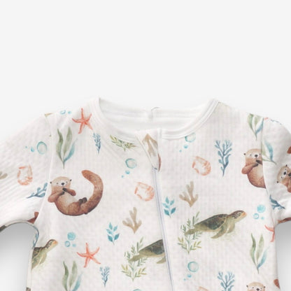 Enterito Largo Bebe Acolchado Jacquard – Tortuga y Chungungo