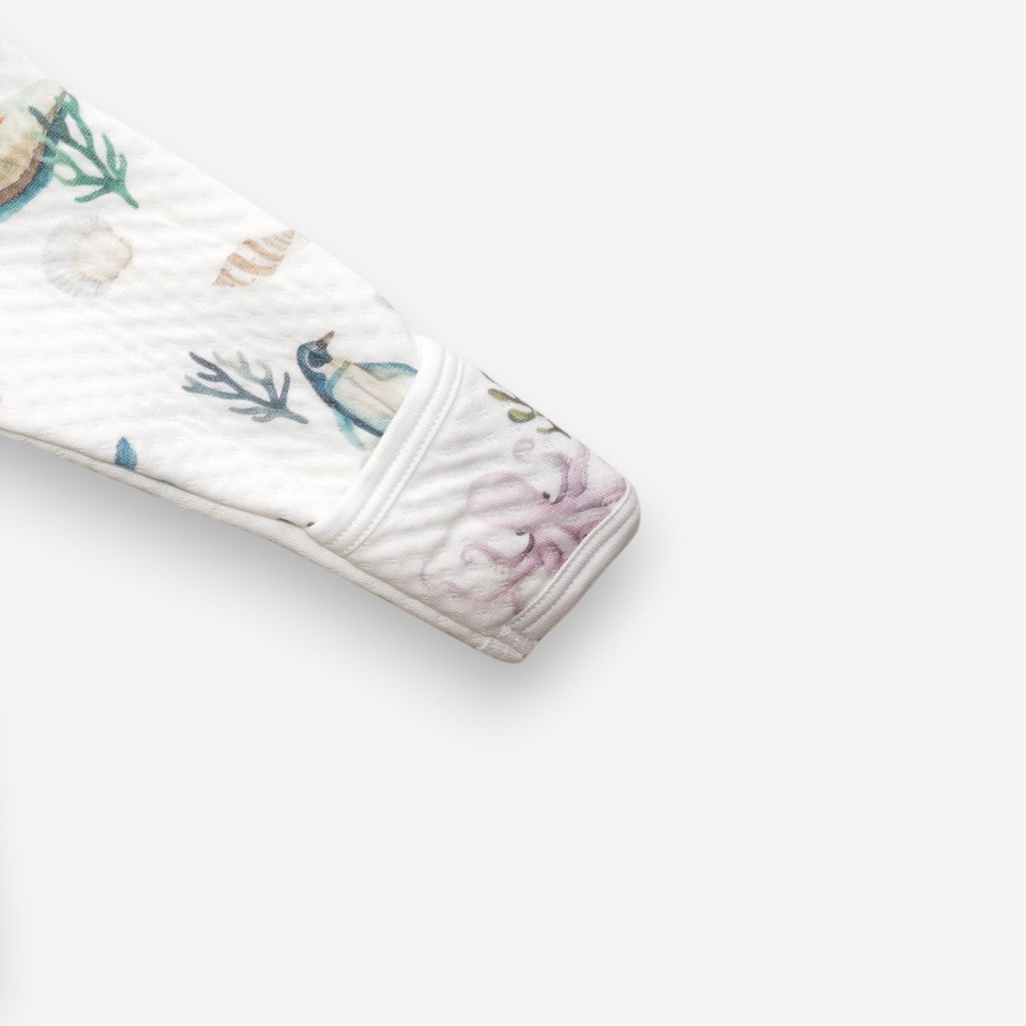 Enterito Largo Bebe Acolchado Jacquard – Pinguino y Calamar