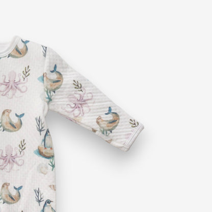 Enterito Largo Bebe Acolchado Jacquard – Pinguino y Calamar