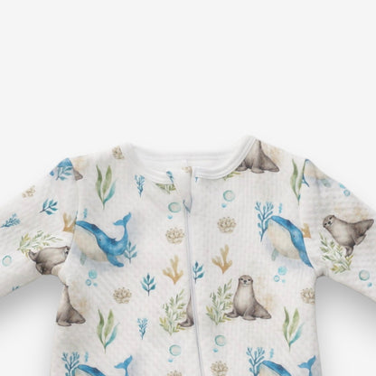 Enterito Largo Bebe Acolchado Jacquard – Ballena Azul