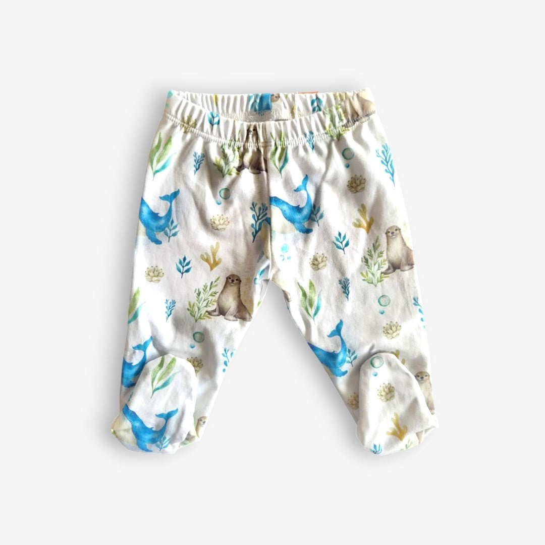 Patitas 100% Algodón Pima – Ballena Azul