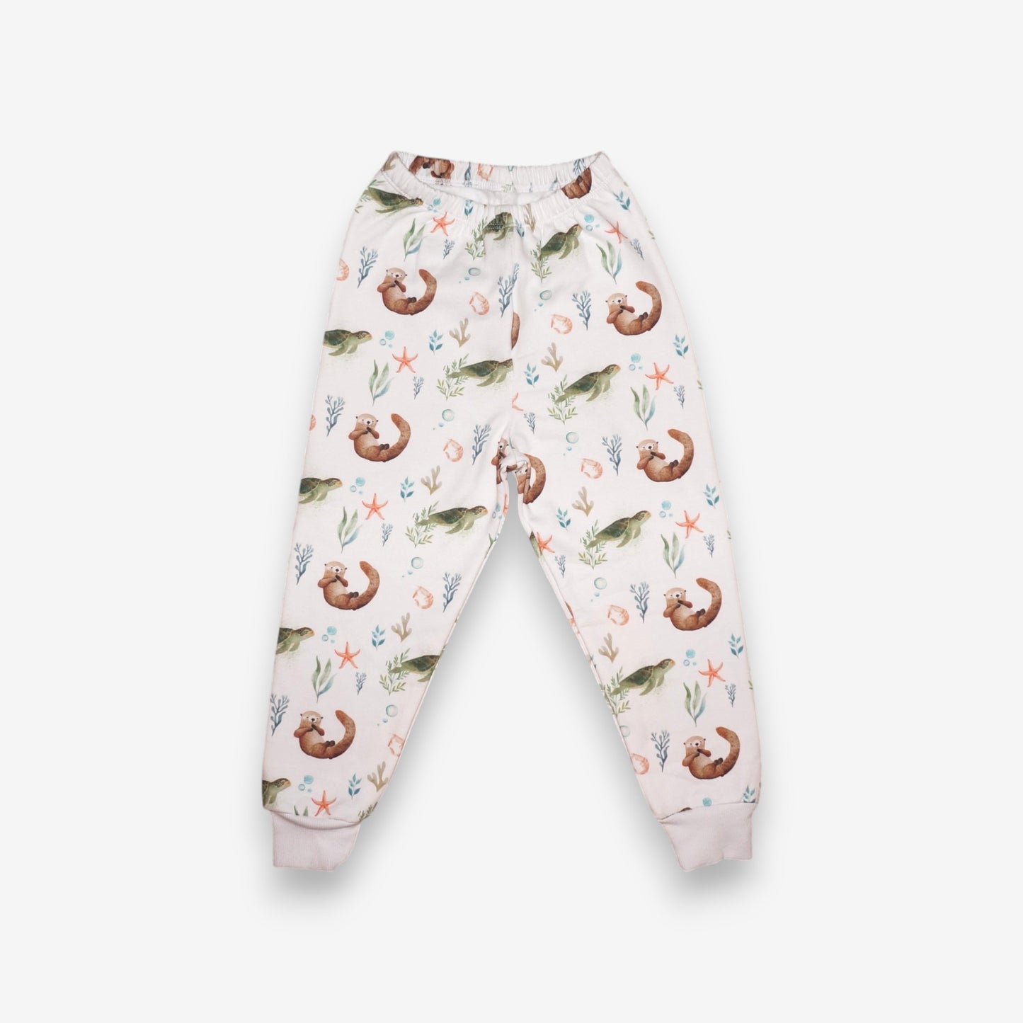Pijama Largo Infantil Unisex 100% Franela – Tortuga y Chungungo