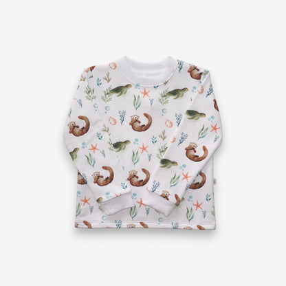 Pijama Largo Infantil Unisex 100% Franela – Tortuga y Chungungo