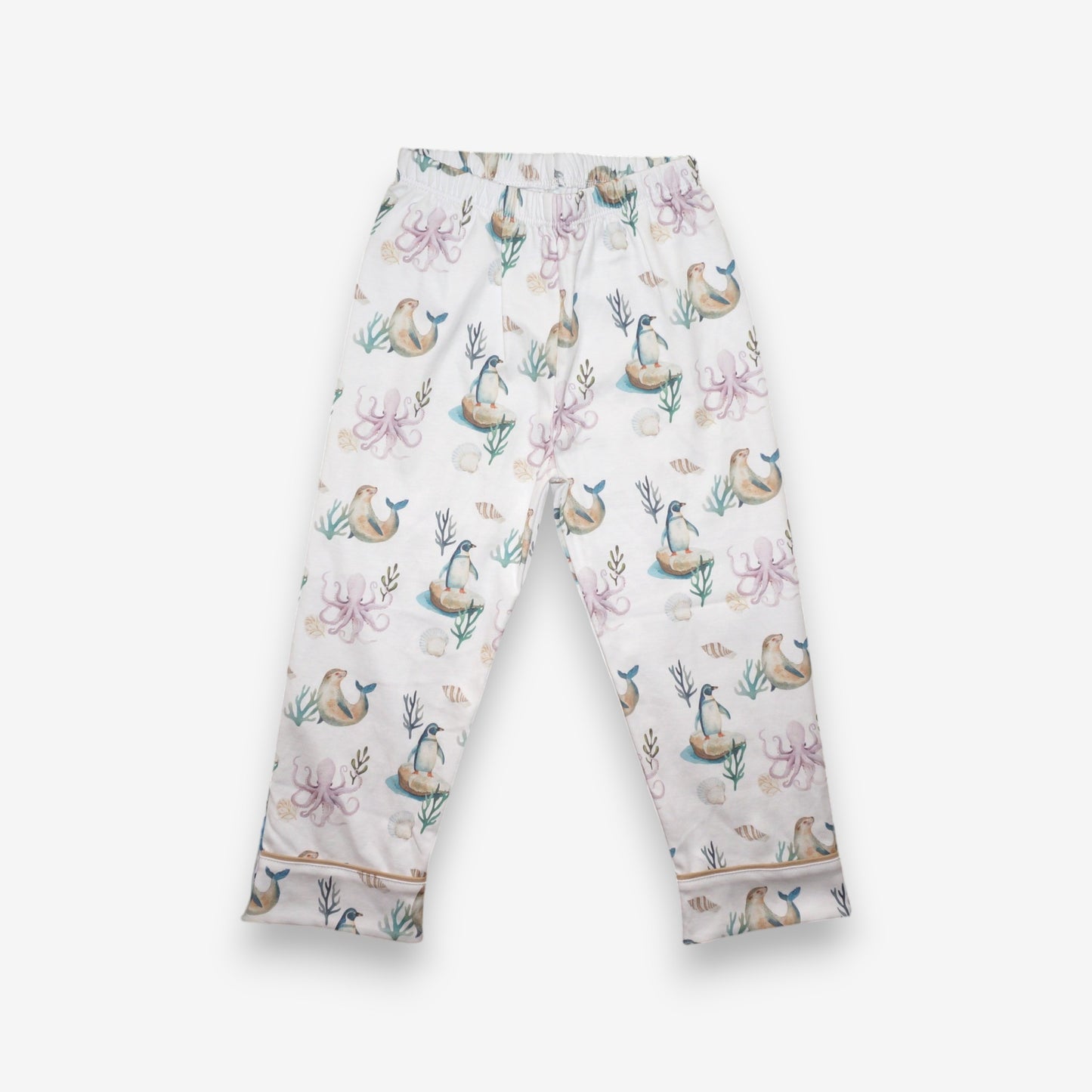 Pijama Largo niña Camisa 100% Algodón Pima – Pingüino y Calamar