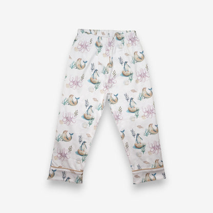 Pijama Largo niña Camisa 100% Algodón Pima – Pingüino y Calamar