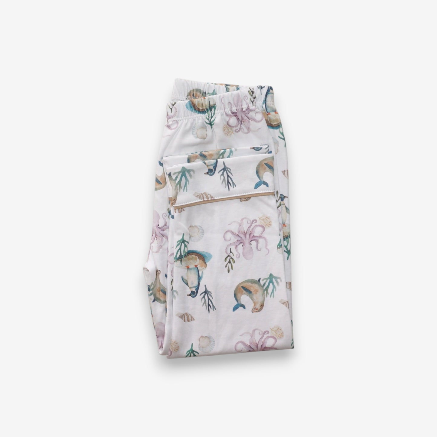 Pijama Largo niña Camisa 100% Algodón Pima – Pingüino y Calamar