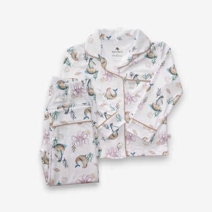 Pijama Largo niña Camisa 100% Algodón Pima – Pingüino y Calamar