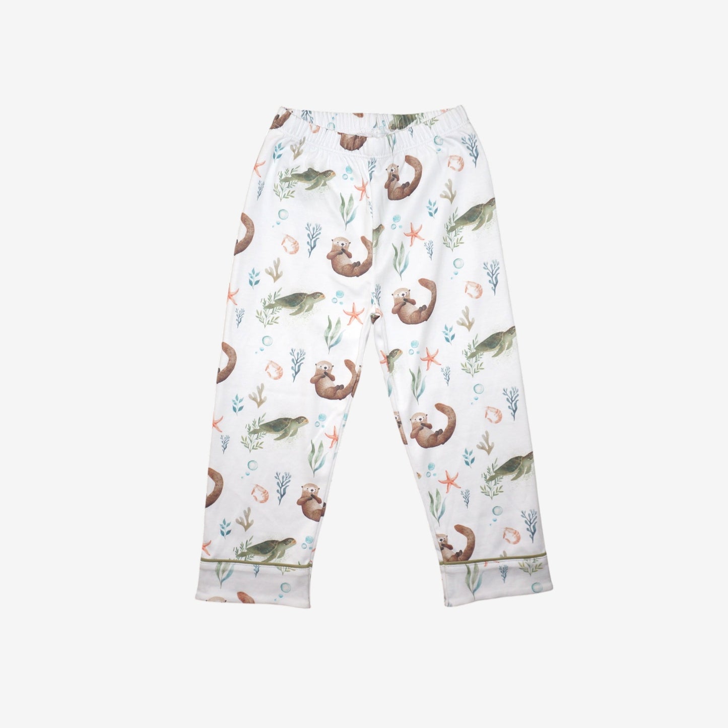Pijama Largo niña Camisa 100% Algodón Pima – Tortuga y Chungungo