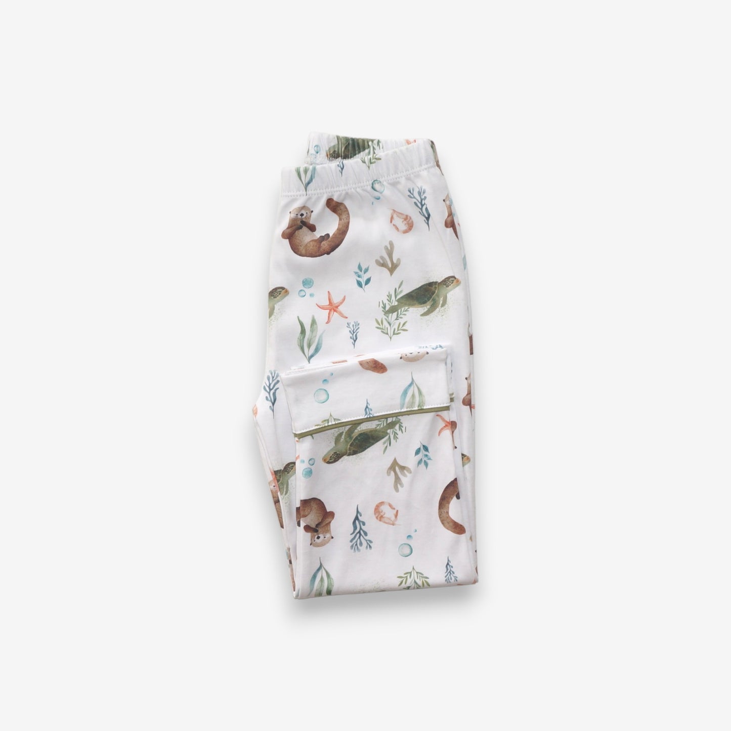 Pijama Largo niña Camisa 100% Algodón Pima – Tortuga y Chungungo