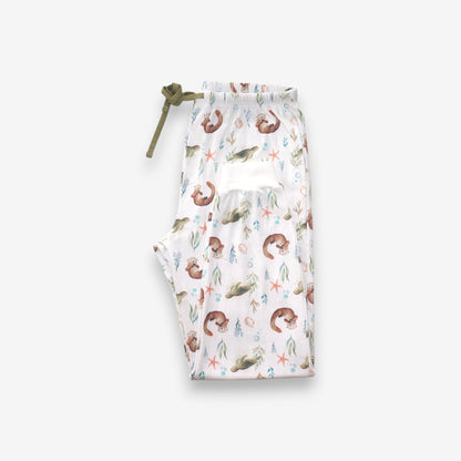 Pijama Largo Hombre 100% Algodón Pima – Tortuga y Chungungo