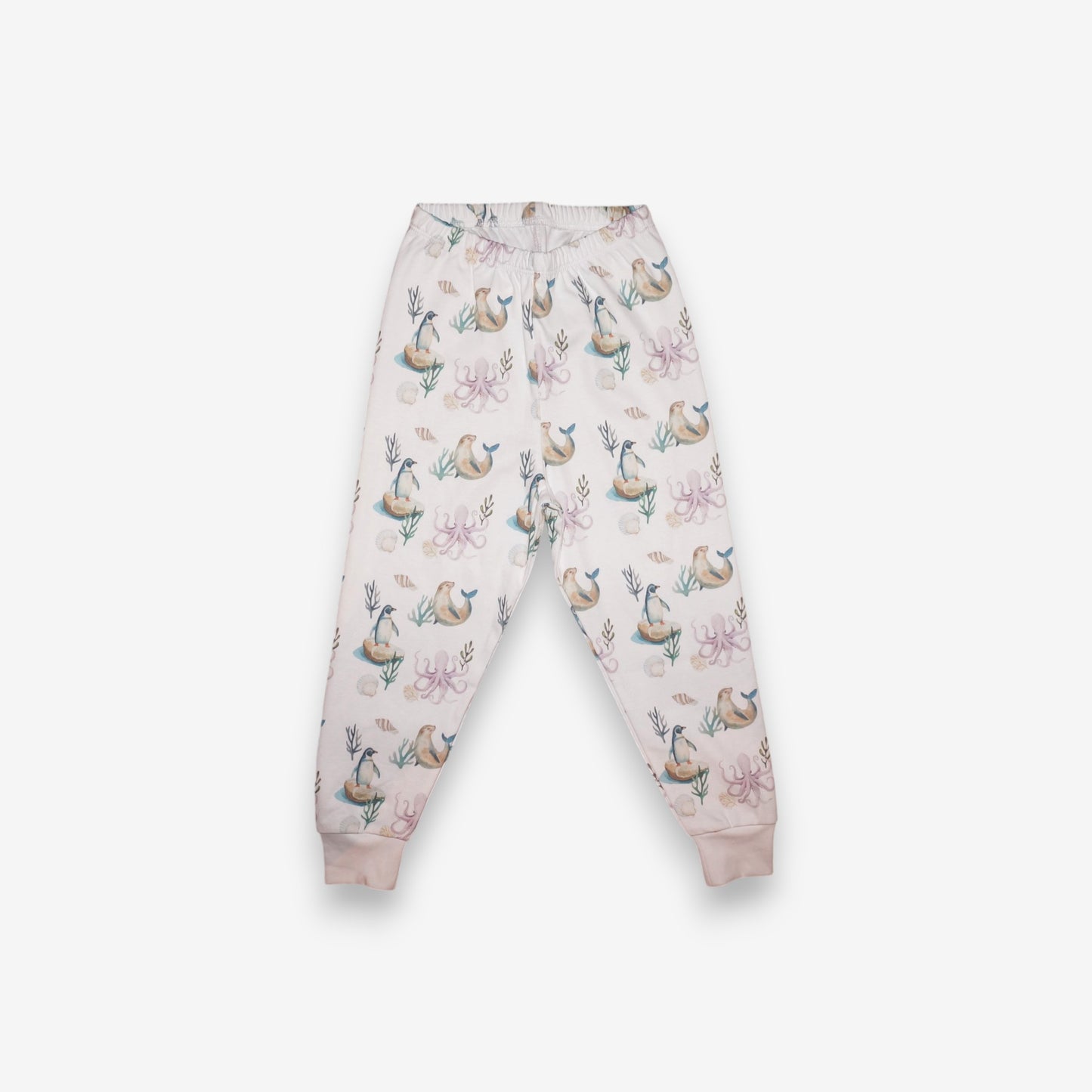Pijama Largo Infantil Unisex 100% Algodón Pima – Pingüino y Calamar