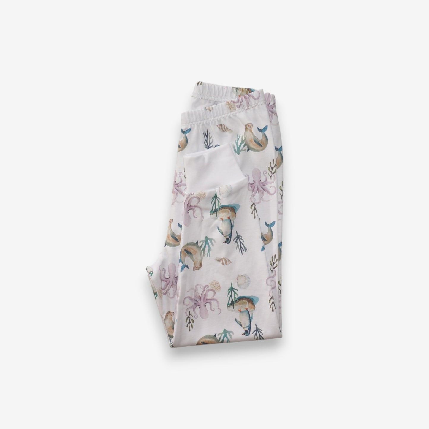 Pijama Largo Infantil Unisex 100% Algodón Pima – Pingüino y Calamar