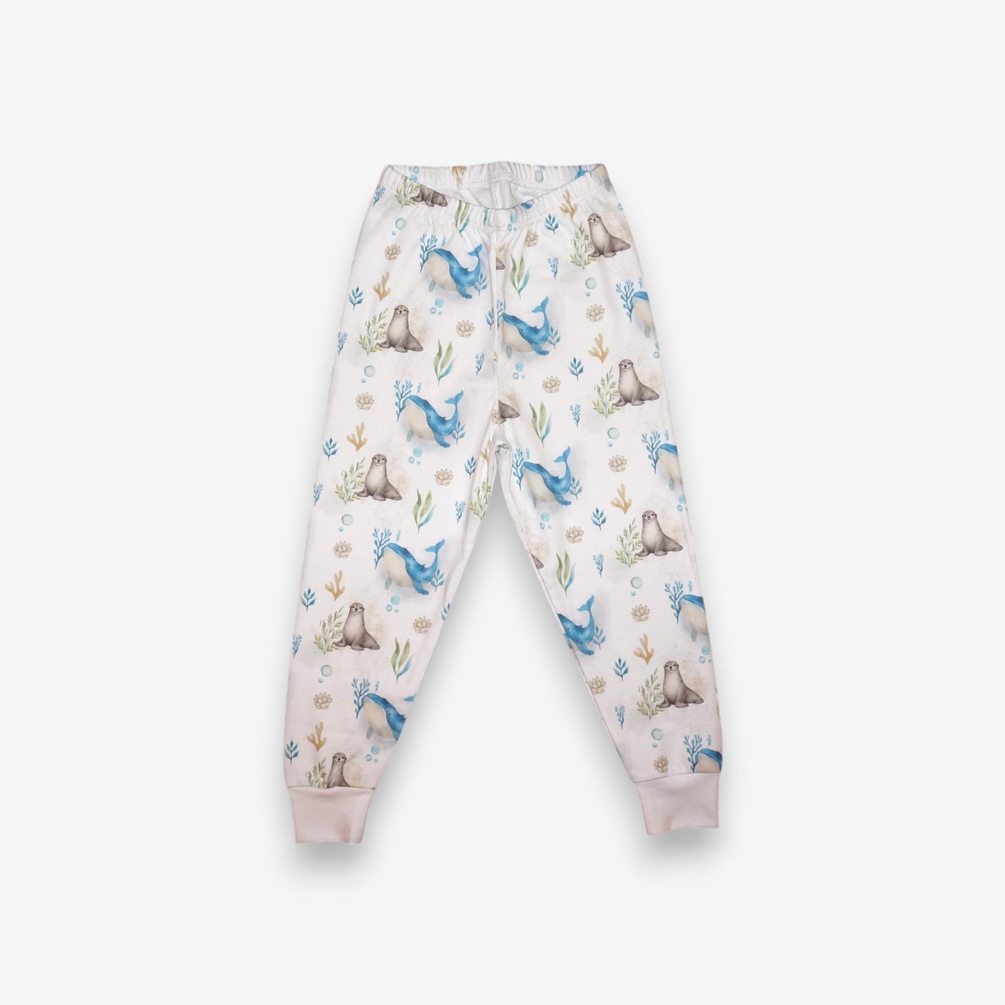 Pijama Largo Infantil Unisex 100% Algodón Pima – Ballena Azul