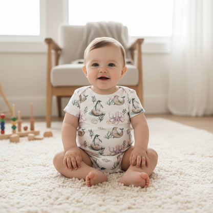 Pilucho Manga Corta 100% Algodón Pima – Pingüino y Calamar