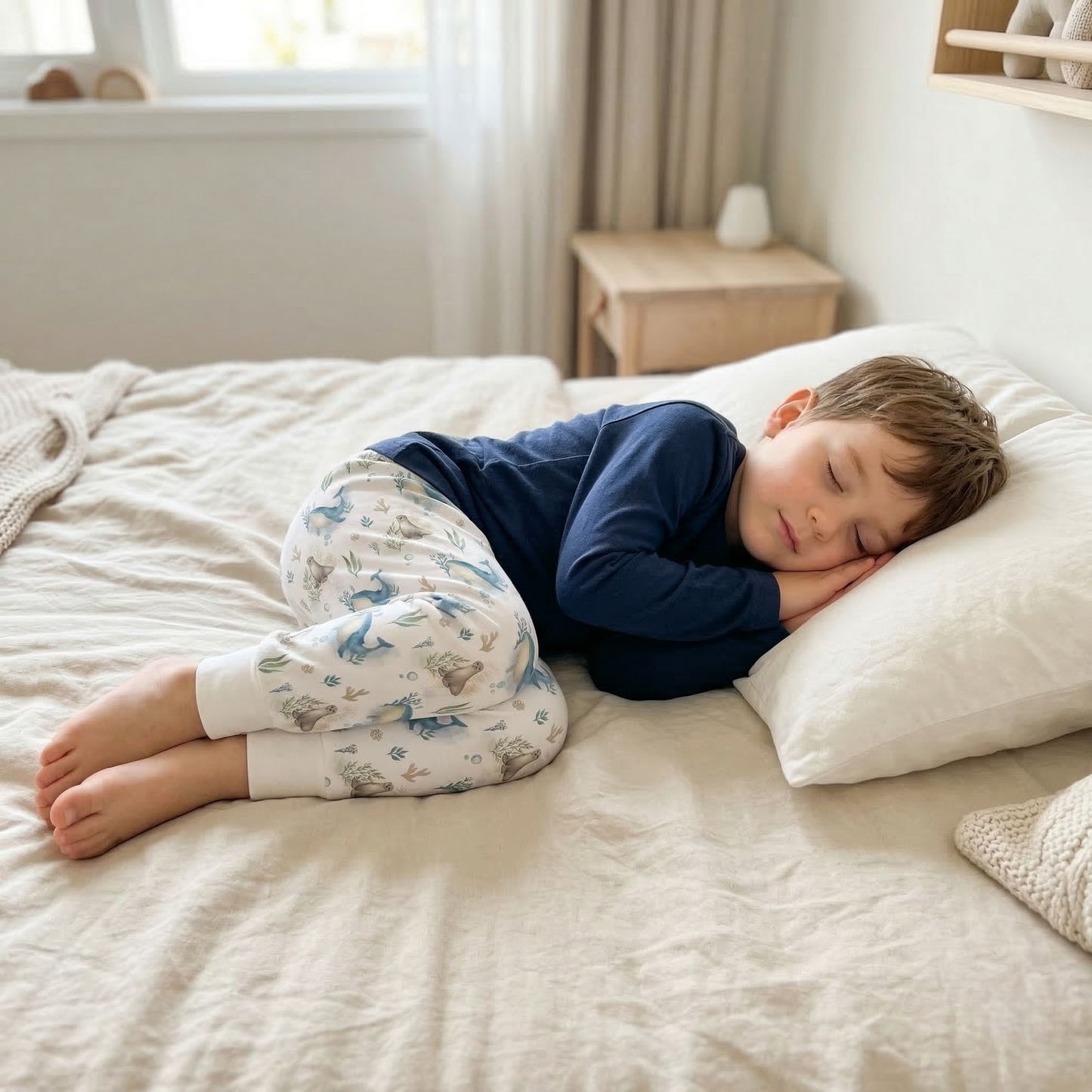 Pack 2 Pantalones Pipijamas largos – Pingüino y Ballena Azul