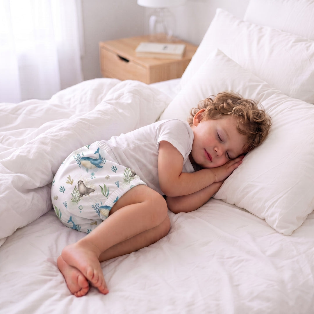 Pack 2 Bermudas Pipijamas – Tortuga y Ballena Azul