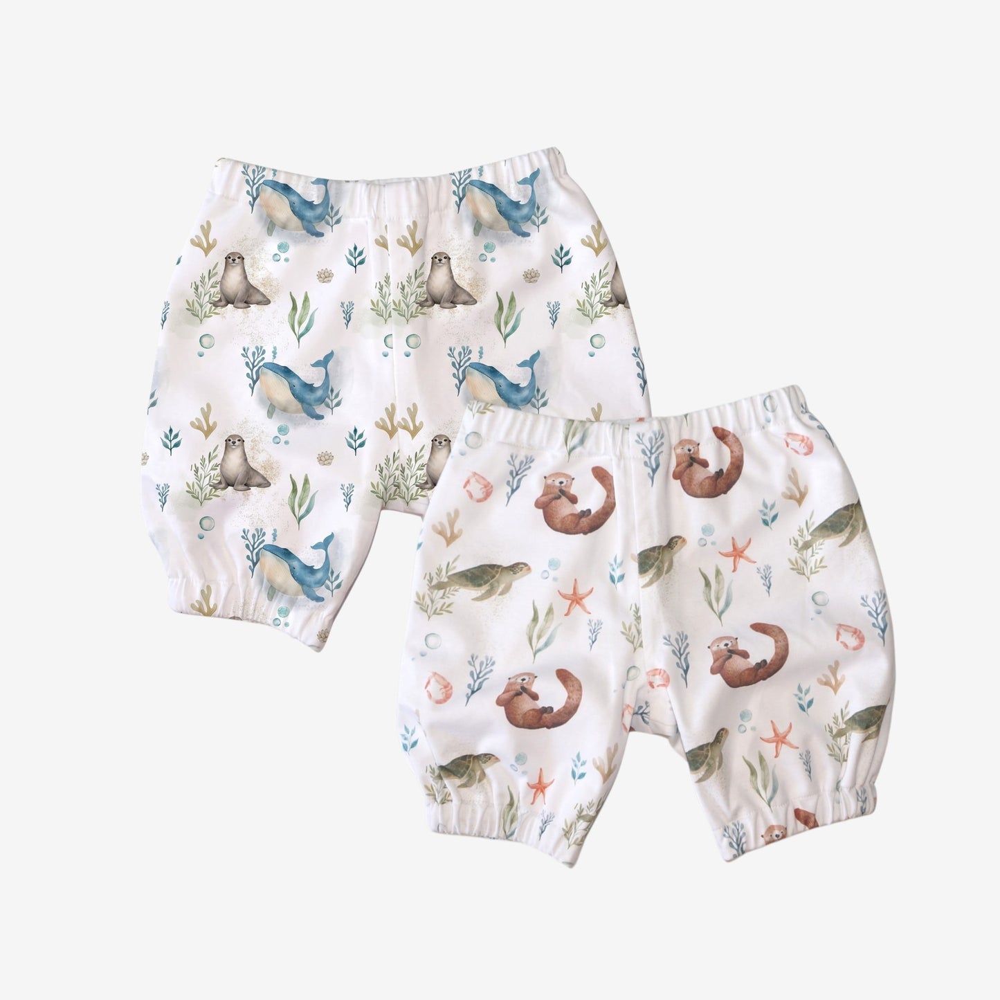 Pack 2 Bermudas Pipijamas – Tortuga y Ballena Azul