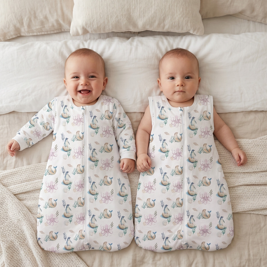 Saquito de Dormir Bebé 2 en 1 Algodón Pima – TOG 2.5 Invierno - Pingüino y Calamar