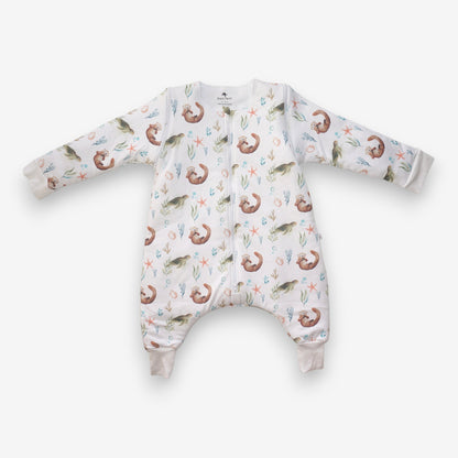 Saquito de Dormir con Pies 2 en 1 Pima – TOG 2.5 Invierno - Tortuga y chungungo