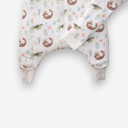 Saquito de Dormir con Pies 2 en 1 Pima – TOG 2.5 Invierno - Tortuga y chungungo