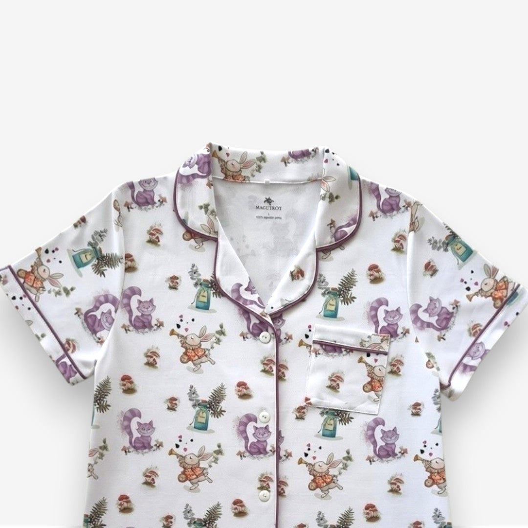 Camisón Camisero Mujer 100% Algodón Pima – Bosque Mágico