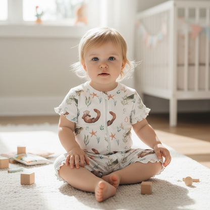 Enterito Corto Niña 100% Algodón Pima - Tortuga y Chungungo