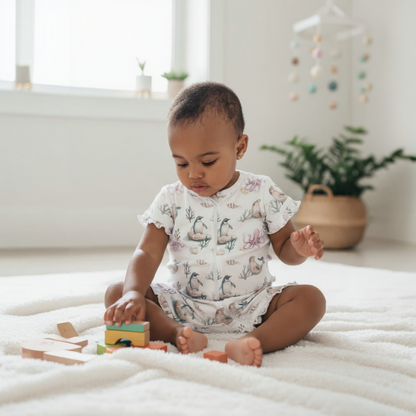 Enterito Corto Niña 100% Algodón Pima – Pingüino y Calamar