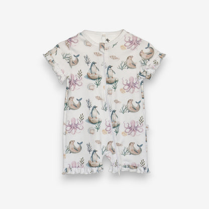 Enterito Corto Niña 100% Algodón Pima – Pingüino y Calamar