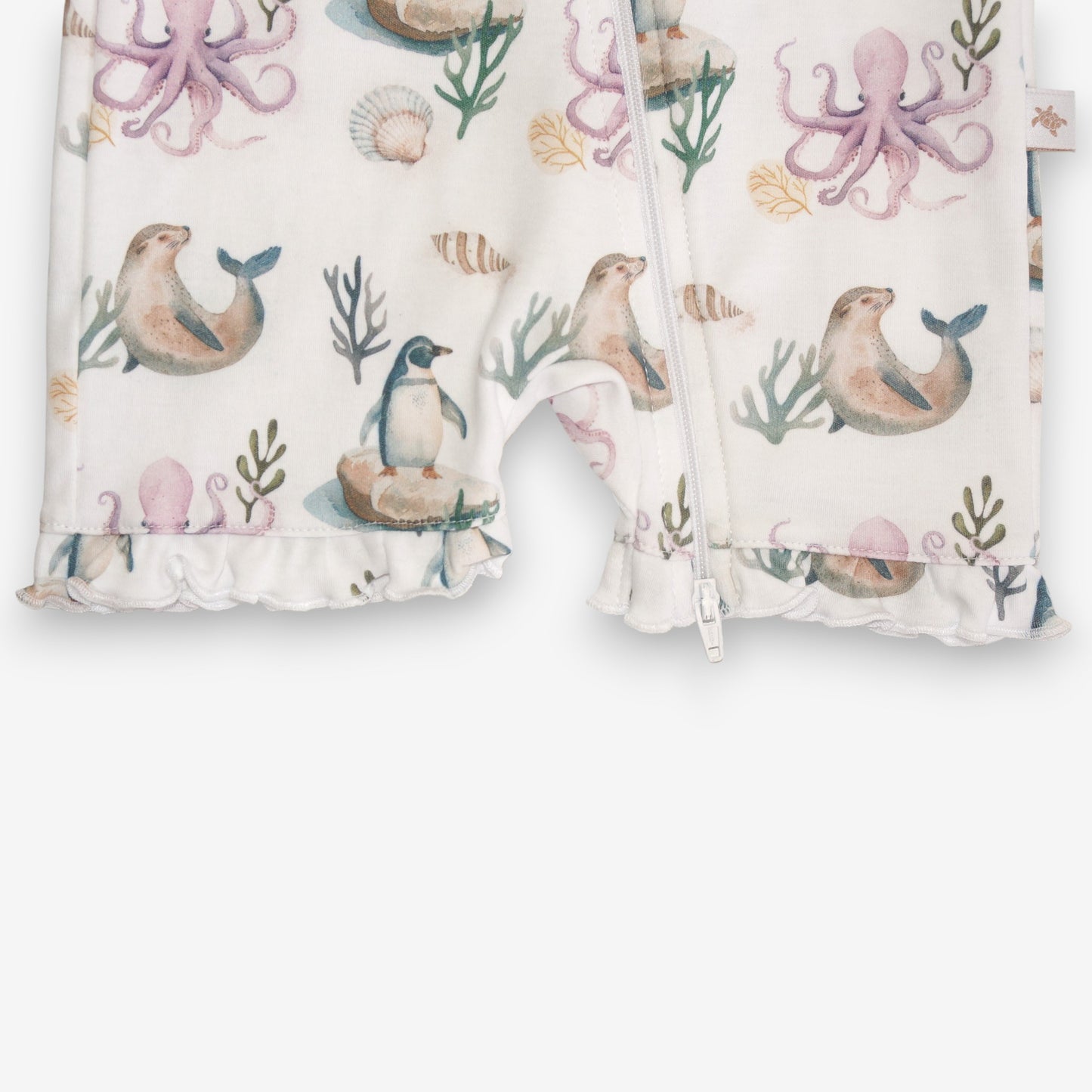 Enterito Corto Niña 100% Algodón Pima – Pingüino y Calamar