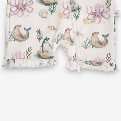 Enterito Corto Niña 100% Algodón Pima – Pingüino y Calamar