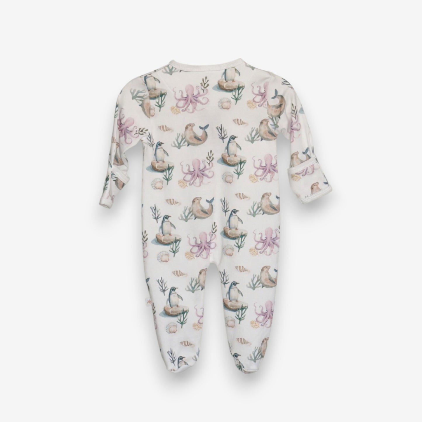 Enterito Largo 100% Algodón Pima – Pingüino y Calamar