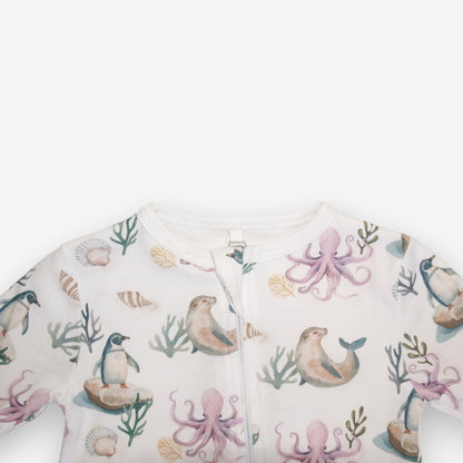 Enterito Largo 100% Algodón Pima – Pingüino y Calamar