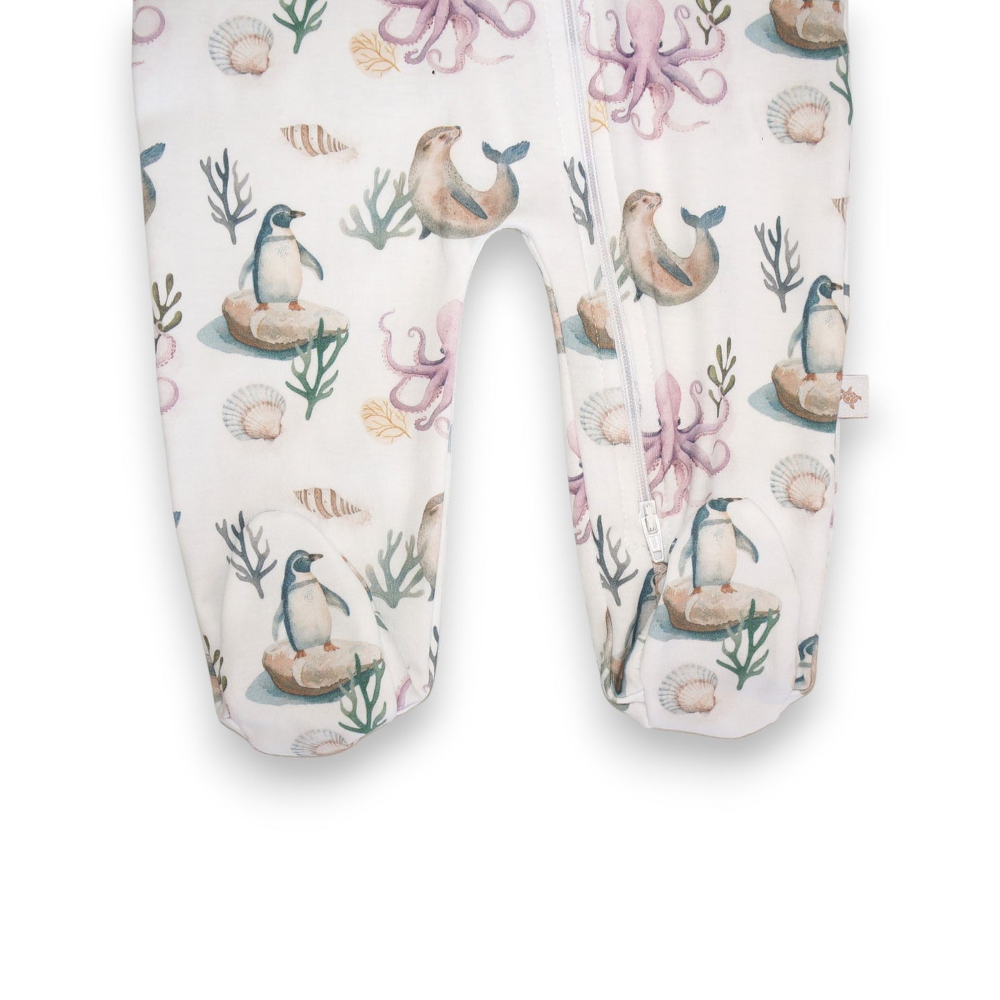 Enterito Largo 100% Algodón Pima – Pingüino y Calamar