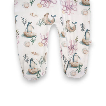 Enterito Largo 100% Algodón Pima – Pingüino y Calamar