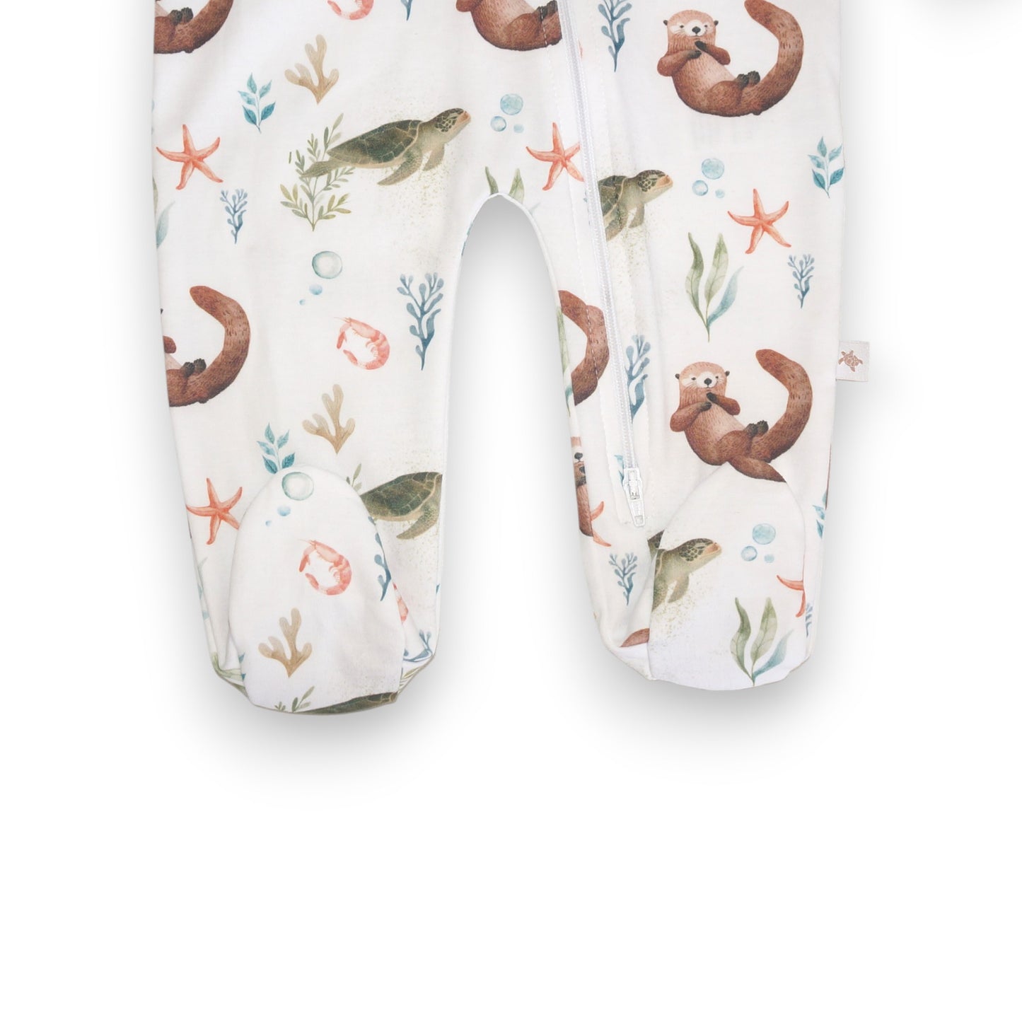 Enterito Largo Niña 100% Algodón Pima Vuelitos Laterales – Tortuga y Chungungo