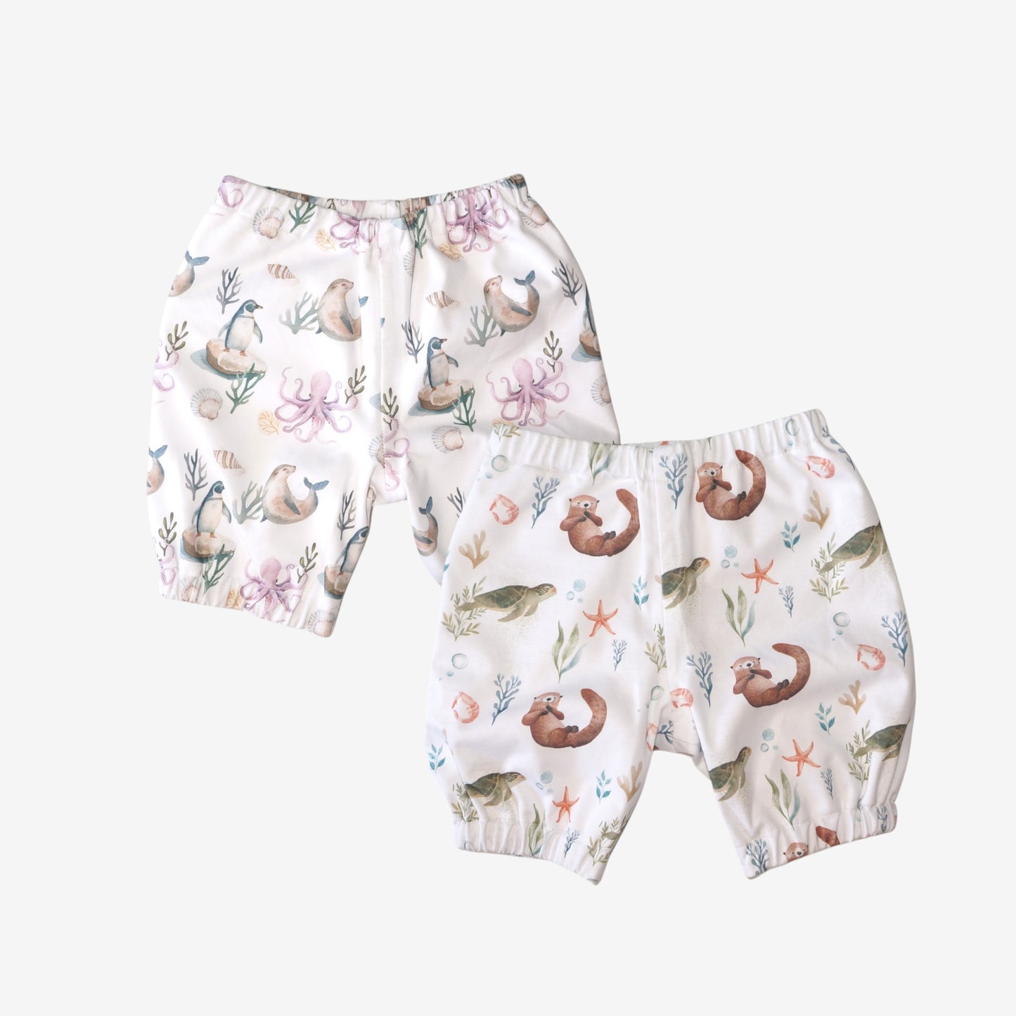 Pack 2 Bermudas Pipijamas – Tortuga y Pingüino