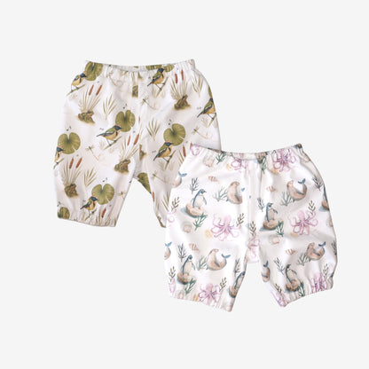 Pack 2 Bermudas Pipijamas – Pingüino y Siete Colores