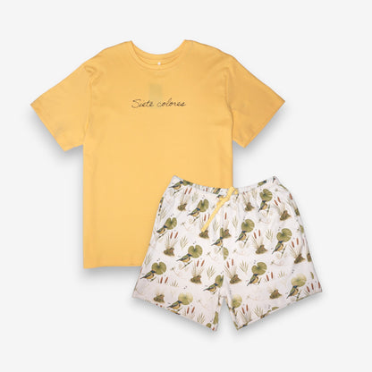 Pijama Hombre 100% Algodón Pima – Siete Colores y Ranita de Darwin