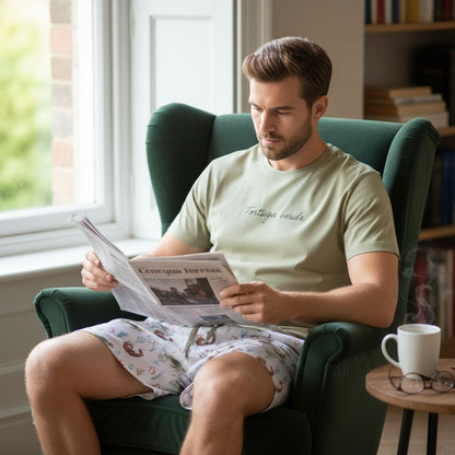 Pijama Hombre 100% Algodón Pima – Tortuga y Chungungo