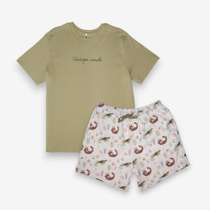 Pijama Hombre 100% Algodón Pima – Tortuga y Chungungo