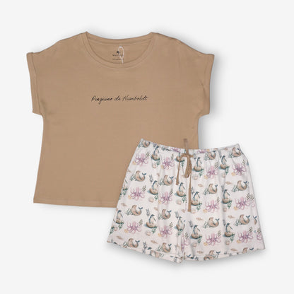 Pijama Mujer 100% Algodón Pima – Pingüino y Calamar