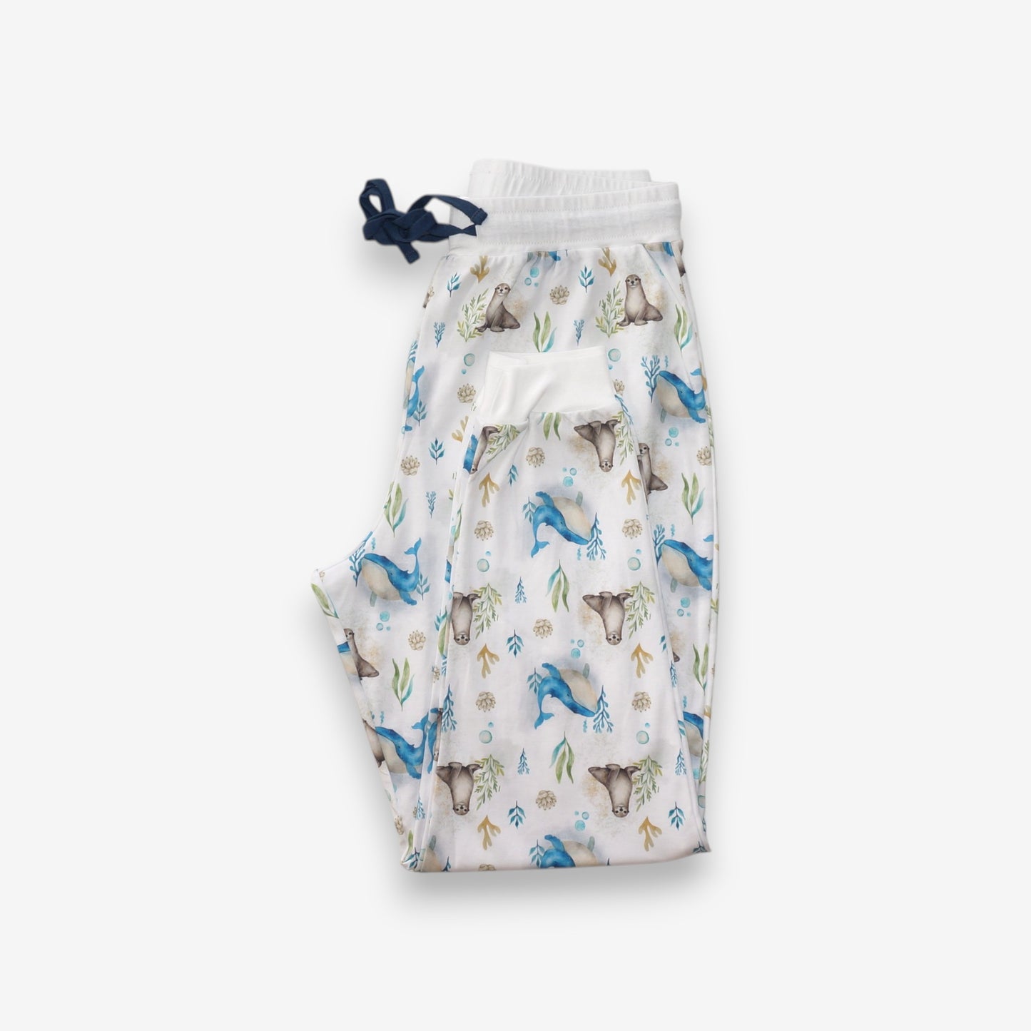 Pijama Largo Mujer Sport 100% Algodón Pima – Ballena Azul